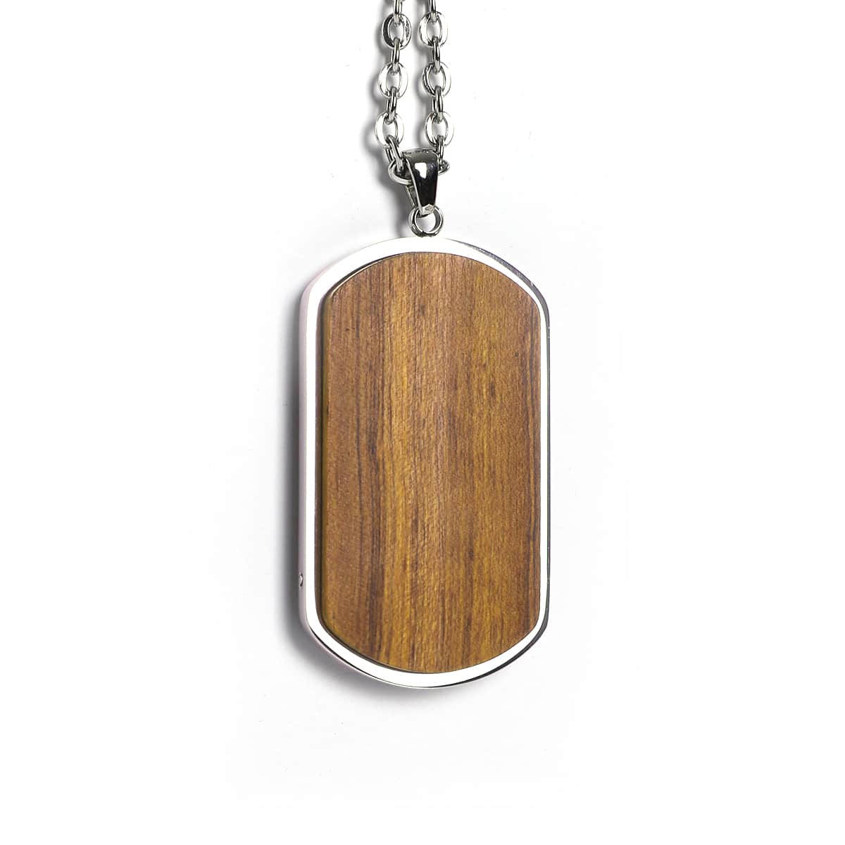 Personalized Wood Heart Necklace, Custom Engraved Heart Pendant