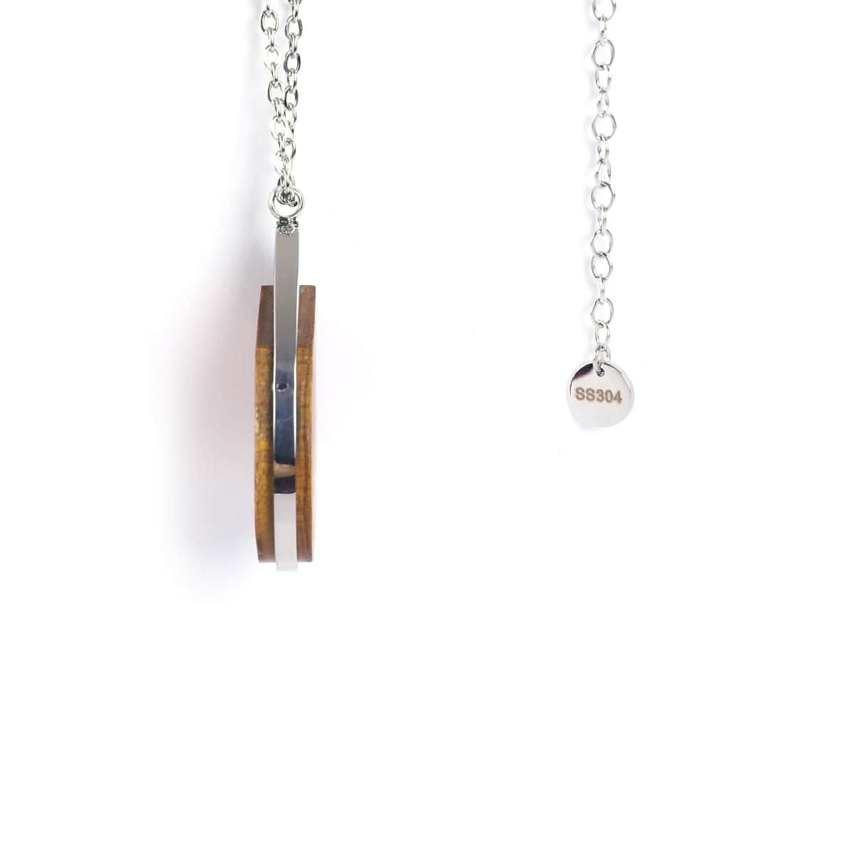 Personalized Wood Heart Necklace, Custom Engraved Heart Pendant