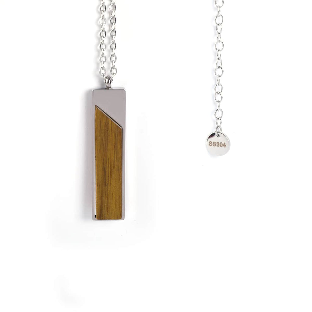 Personalized Wood Heart Necklace, Custom Engraved Heart Pendant