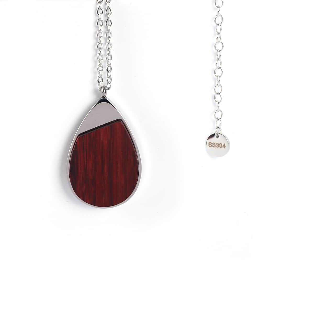 Personalized Wood Heart Necklace, Custom Engraved Heart Pendant