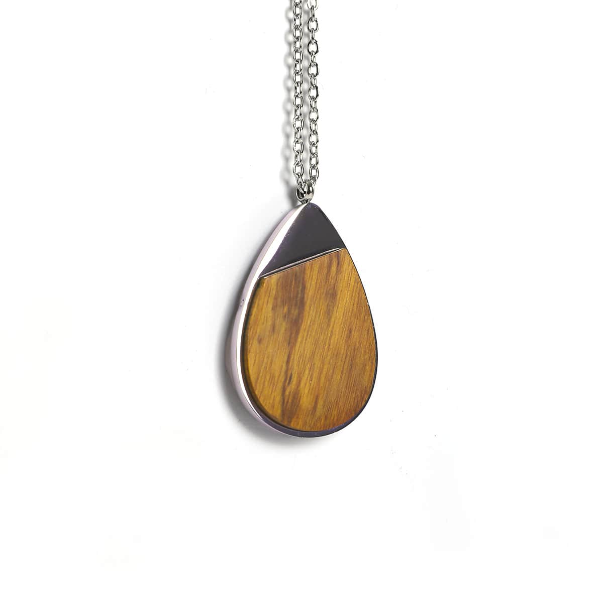 Personalized Wood Heart Necklace, Custom Engraved Heart Pendant